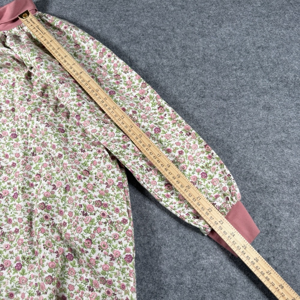 Vermont Country Store Nightgown‎ Sz M Pink Flannel Cotton Turtleneck Cottagecore - Picture 14 of 16
